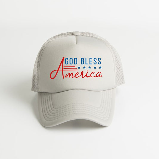 God Bless America Stars And Stripes Trucker Hat