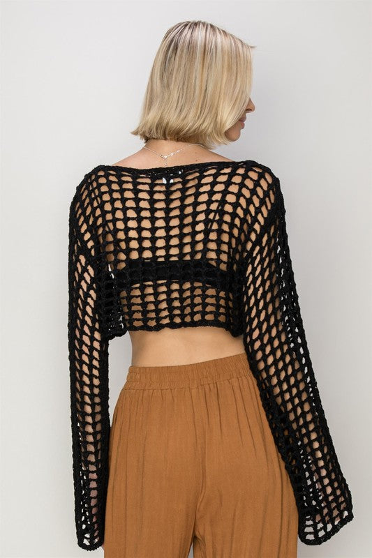 Cropped Crochet Cover-Up