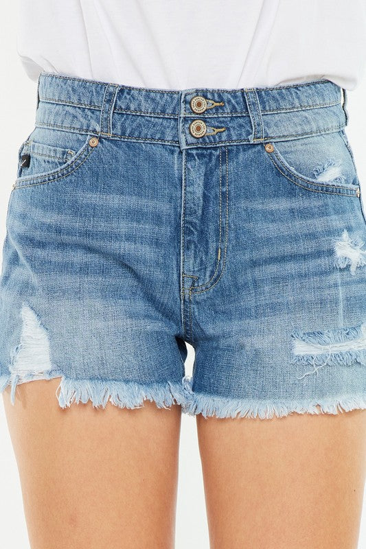 Kan can High Rise Mom Shorts