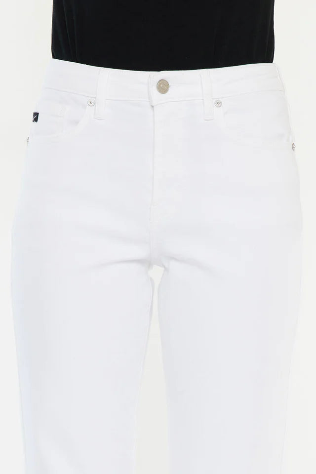 WHITE CROPPED JEANS