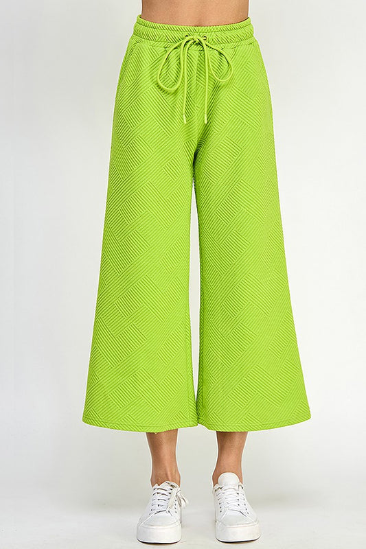 Lime Textured Pants